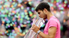 La alegría de Alcaraz tras levantar su octavo título