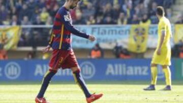 El central del Barça, Gerard Piqué, durante un partido de liga contra el Villarreal.
