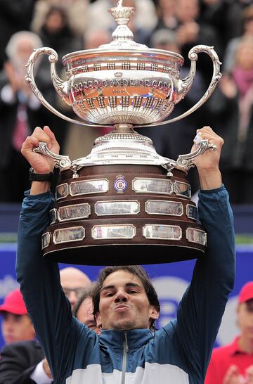 Rafa Nadal en el Conde Godó 2013, ganó a Nicolás Almagro por 6-4, 6-3.