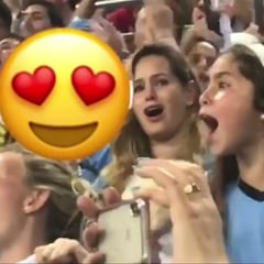 Emoción máxima de la hija de Suárez apoyando a Uruguay