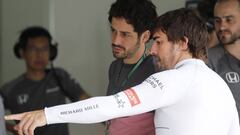 Fernando Alonso con su amigo Alberto.