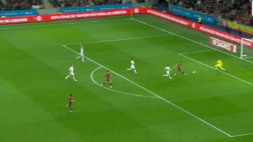 Era el gol que sellaba el Mundial para Portugal y Cristiano reaccionó de forma inusual