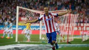 Joao Miranda celebra el 1-0.