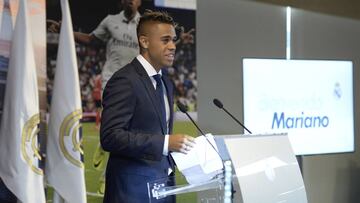 Soccerplayer Mariano Diaz during his presentation as player of Real Madrid in Madrid on Friday, 31 August 2018