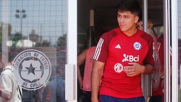 Futbol, Conferencia de prensa de la seleccion de Chile sub 23.
Conferencia de prensa de la seleccion de Chile sub 23 en el Juan Pinto Duran.
Santiago, Chile.
03/01/2024
Jonnathan Oyarzun/Photosport
Football, Press conference of Chile Sub-.23.
Chile press conference sub 23..
Santiago, Chile.
03/01/2024
Jonnathan Oyarzun/Photosport