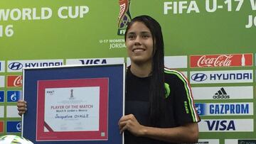 Lizbeth Jacqueline Ovalle, promesa juvenil para el futbol mexicano, marca doblete en el debut de la Selecci&oacute;n Sub-20 para derrotar al conjunto de Brasil y es nombrada jugadora del partido.