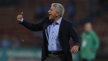 Octavio Zambrano durante el partido entre Medell&iacute;n y Bucaramanga por la ida de los cuartos de final de la Liga &Aacute;guila II-2018