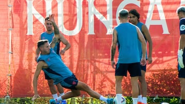Entrenamiento del Sevilla.