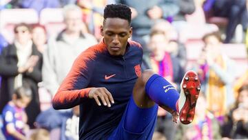 Yerry Mina, jugador del Barcelona de Espa&ntilde;a
 