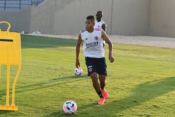 La Selección Colombia continúa trabajando en la sede de la Federación Colombiana de Fútbol en Barranquilla bajo el mando del técnico Reinaldo Rueda. Tras la atención a la prensa, el grupo conformado por jugadores del FPC hizo trabajo en espacio reducido, fútbol y trabajo de arqueros.