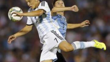 Cristian Espinoza, delantero titular de la selecci&oacute;n Sub-20 Argentina.