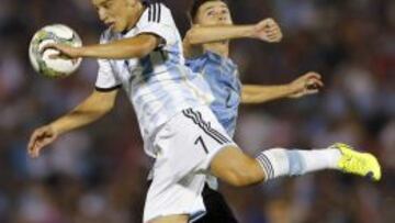Cristian Espinoza, delantero titular de la selección Sub-20 Argentina.