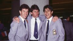 Foto de los Jugadores Javier Aguirre, Javier Ledesma y Benjamin Galindo de la Seleccion Mexicana en 1988

1988/MEXSPORT/David Leah