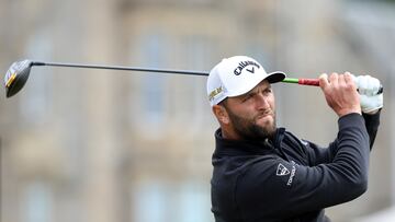 St.andrews (United Kingdom), 14/07/2022.- Spanish golfer Jon Rahm during the first round at the 150th Open Golf Championships in St. Andrews, Scotland, Britain, 14 July 2022. (Reino Unido) EFE/EPA/ROBERT PERRY
