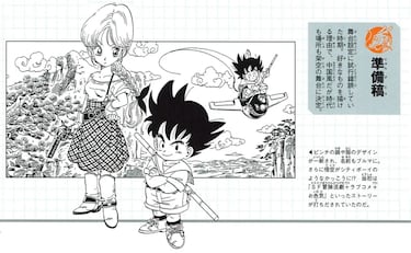 ‘Dragon Ball’: this was the original design of Goku and Bulma by Akira Toriyama