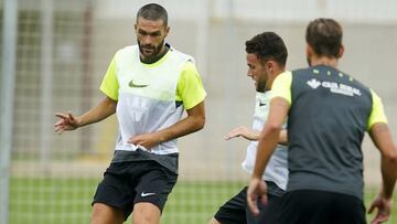 Jorge Molina en el entrenamiento.