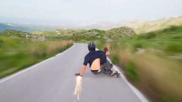 Diego Poncelet en una carretera cerrada en Alicante