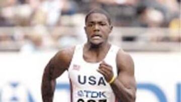 <b>RÁPIDO.</b> Justin Gatlin, ayer en 200.