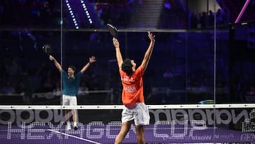 MADRID, 29/01/2026.- Arturo Coello (en la imagen) y Edu Alonso, del Team Bella, ante Paquito Navarro y Fran Guerrero, del Hexagon Team, este jueves, durante la Hexagon Cup 2026 que se disputa en Madrid. EFE/ Hexagon Cup / Fernando Villar SOLO USO EDITORIAL SOLO DISPONIBLE PARA ILUSTRAR LA NOTICIA QUE ACOMPAÑA (CRÉDITO OBLIGATORIO)