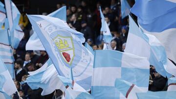 Aficionados del Manchester City en el Etihad Stadium.