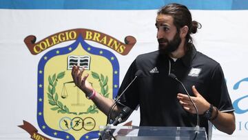 Ricky Rubio durante la presentación de su campus en el Brains International Schools.