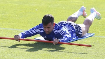 Nano Mesa, durante un entrenamiento.