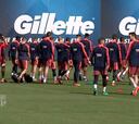 Rakitic entrenó con el grupo y podría llegar a la final