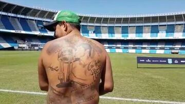 El hincha más 'loco' de Racing: se tatúa el mejor gol de su historia