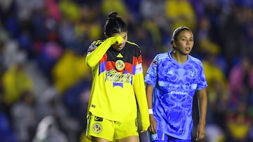 Kiana Palacios of America during the 15th round match between America and Tigres UANL as part of the Liga BBVA MX Femenil, Torneo Apertura 2025 at Ciudad de los Deportes, on October 10, 2025 in Mexico City, Mexico.