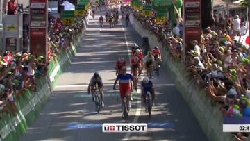 Resumen de la Vuelta a Suiza etapa 8: D¨¦mare se impone al sprint y Porte sigue l¨ªder