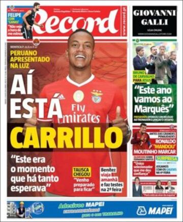 Portadas de la prensa mundial