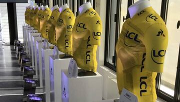 Imagen de los maillots distintivos del Tour de Francia 2020.