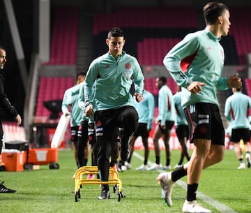 Así fue el entrenamiento de la Selección Colombia antes de medirse a Japón.