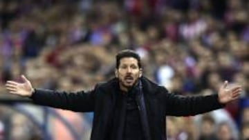 Simeone,durante el partido de Champions.