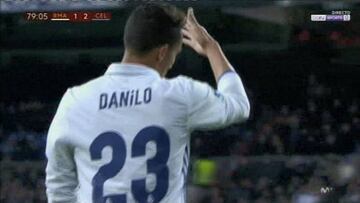 El gesto de Danilo cuando fue sustituido contra el Celta.