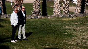 El presidente de la Real Federación Española de Tenis, Miguel Díaz Román, durante su visita, este fin de semana,  a Tenerife, casa de tres torneos ATP.