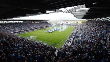 Panor&aacute;mica del Avaya Stadium de San Jos&eacute; (California) durante antes del partido de la MLS entre San Jose Earthquakes y Chicago Fire en marzo de 2015.