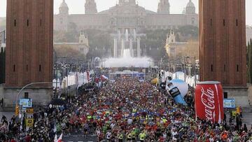 Salida del Maratón de Barcelona en su edición de 2016.
