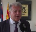 Laporta se enciende: “No estamos en Múnich por los árbitros”