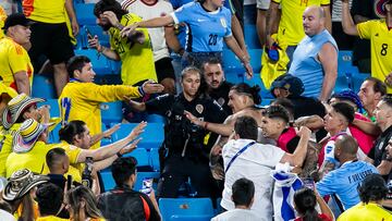 Trifulca en el Uruguay vs Colombia exhibe a seguridad en Charlotte
