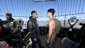 Devin Haney y Ryan García, cara a cara en el Empire State.