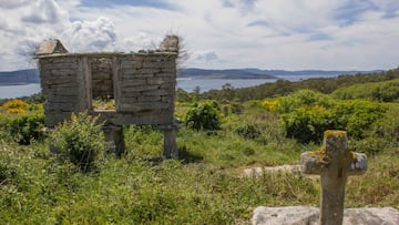 Aldea abandonada de Candelago en Galicia.