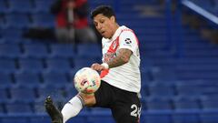 Enzo Pérez salió por molestias en el isquiotibial derecho