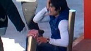 Banega, tras el accidente.