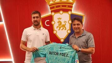 Braulio Vázquez junto a Aitor Fernández el día de su presentación.