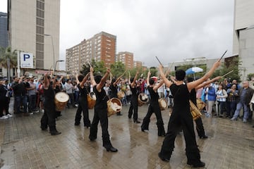 Barcelona 03 Junio 2018, Espaa
Banderazo de los hinchas argentinos en la puerta del Hotel Sofia.

Foto Ortiz Gustavo
