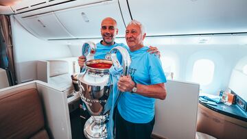 Pep Guardiola y Mike Summerbee.