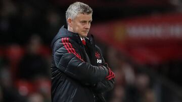 El entrenador noruego del Manchester United, Ole Gunnar Solskjaer, durante un partido.