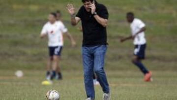 El presidente del DIM durante el entrenamiento del equipo antioqueño.