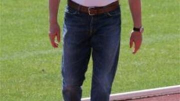 <B>ENIGMÁTICO.</B> El director de fútbol del Madrid no se pronuncia sobre los futuros refuerzos del equipo.